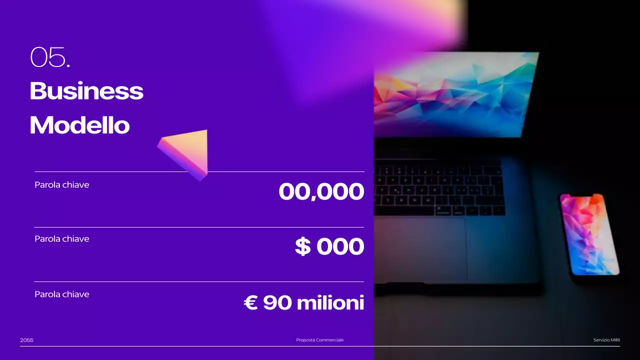 Mazzo di immagini sfumate di forme 3D di colore viola