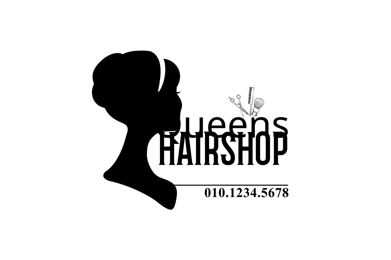 Banner de propaganda de cabeleireiro elegante preto