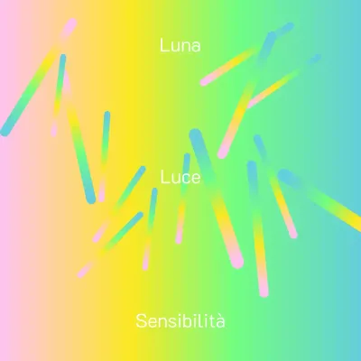 Copertina a gradazioni di rosa e giallo con chartreuse e azzurro