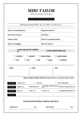 Un contratto formale pulito bianco-nero