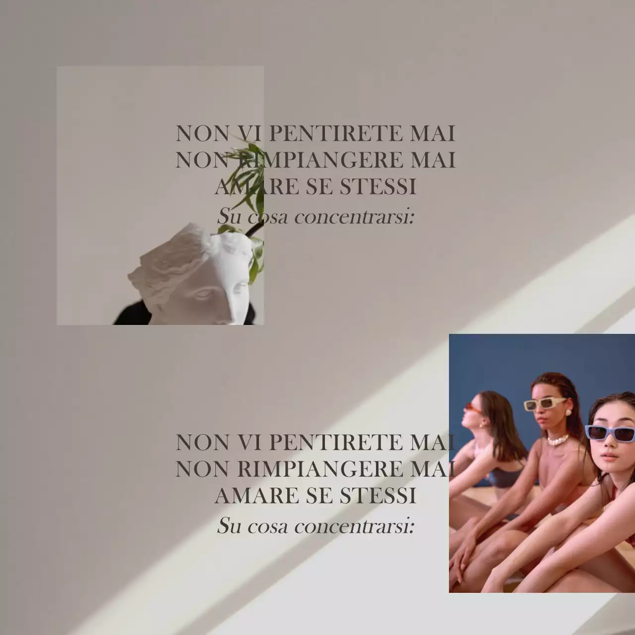 Pacchetto bundle di moodboard con layout fotografico neutrale