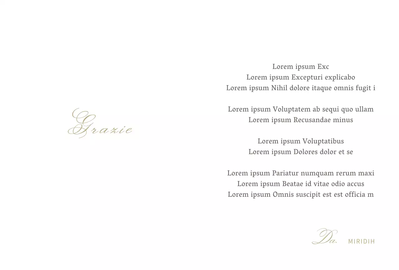 Cartolina bianca di ringraziamento per un acquisto semplice