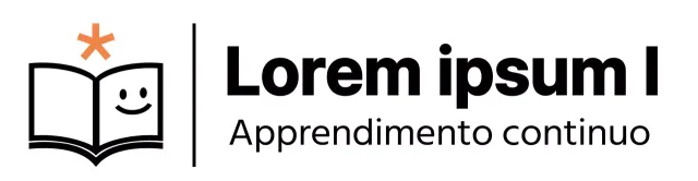 Logo del centro di apprendimento pubblico con simboli arancioni e neri relativi ai libri