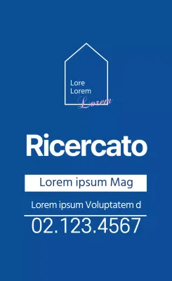 Logo immobiliare illustrazione blu