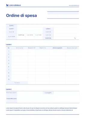 Libro delle spese semplice, bianco e blu