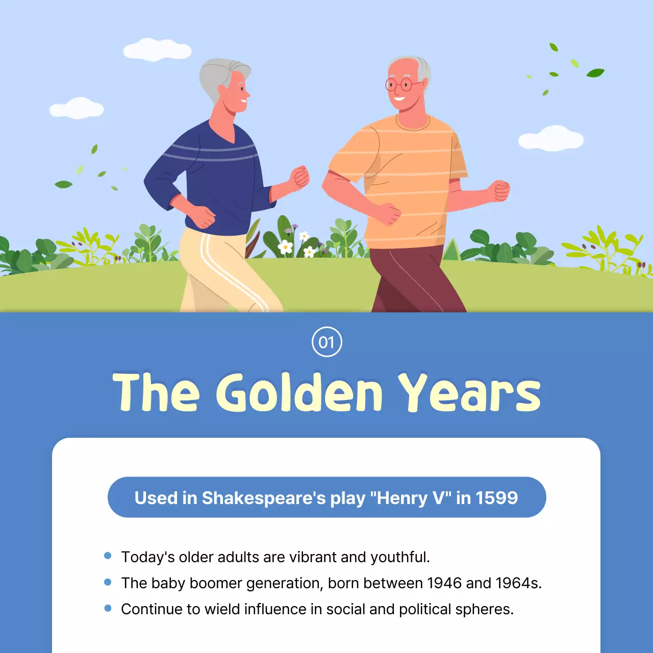 Blue Modern Seniors Guide Instagram Carousel