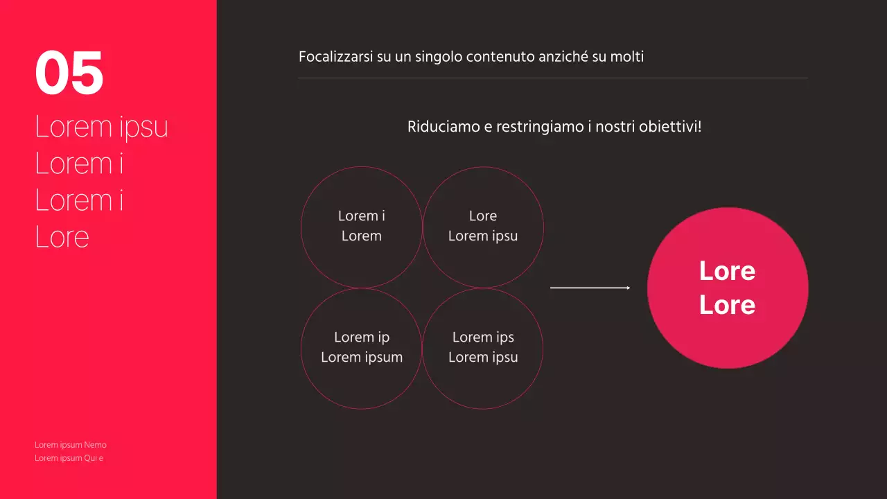 Tema strategico per il personal branding con sfondo nero e accenti rosa caldo