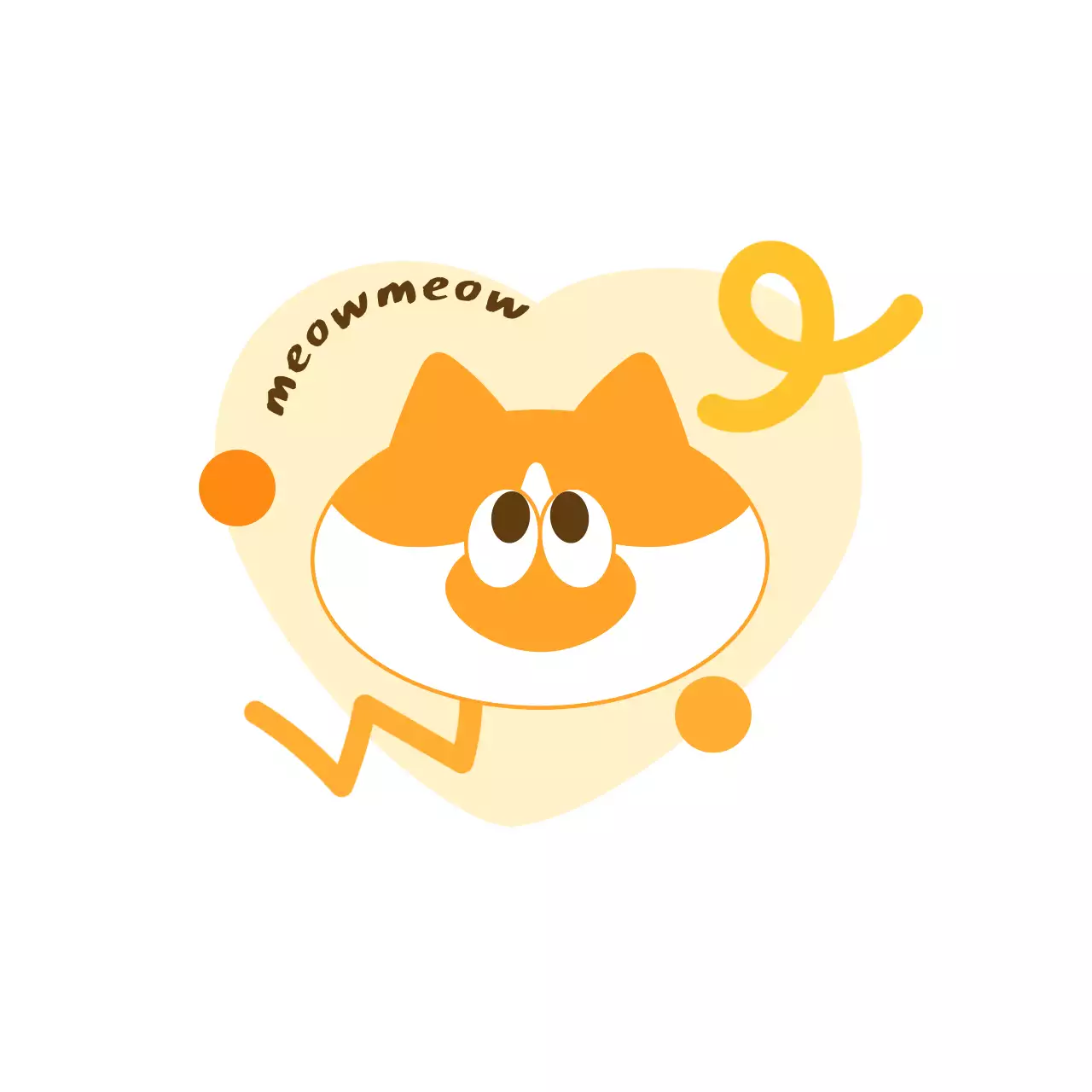 Untuk merchandise dengan ilustrasi dan bentuk kucing berwarna kuning dan oranye yang lucu