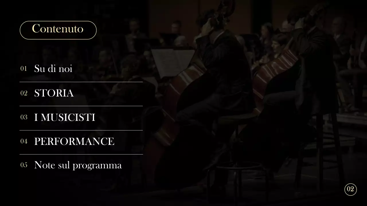 Cartella semplice per gruppi di concerti in nero