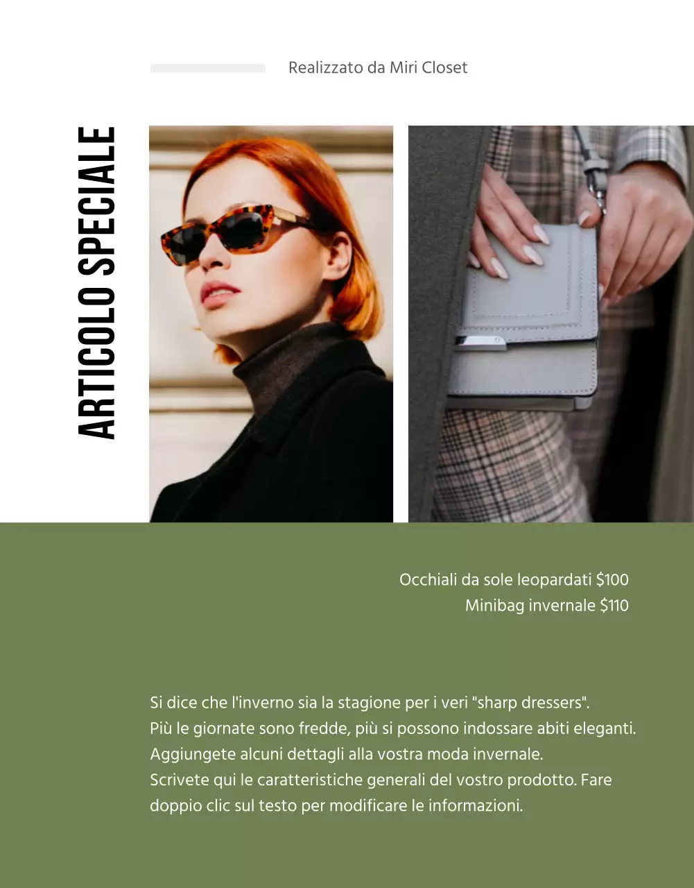 Pagina dettagliata della moda