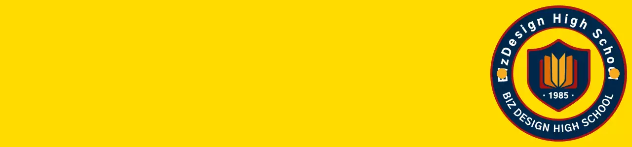 Simple and clean shield symbol and emblem logo combination in yellow and navy blue-red color scheme High school student government service organization