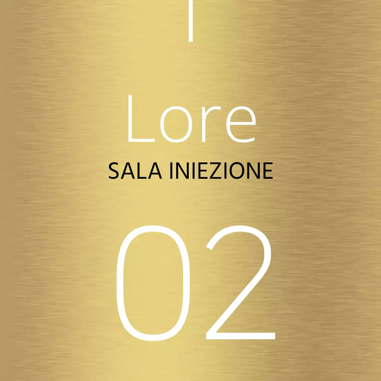 Design semplice della guida ai luoghi con linee bianche e nomi di luoghi ospedalieri
