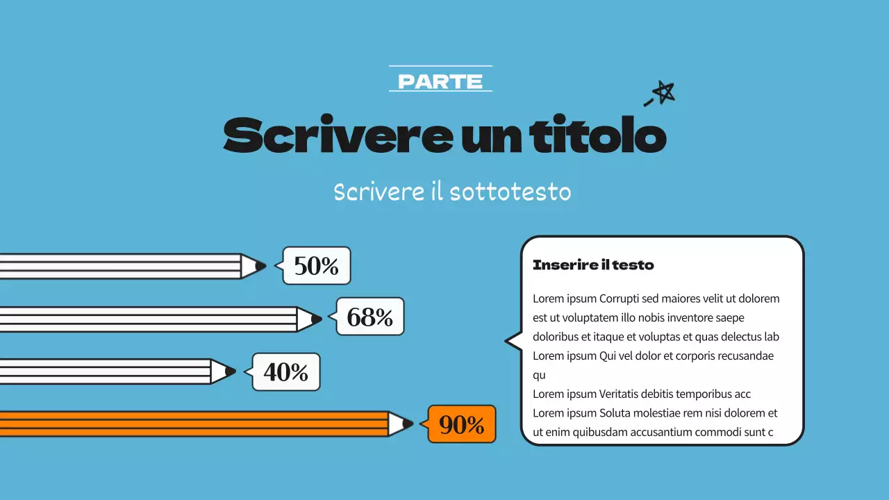 Grafico a barre orizzontali in azzurro e arancione