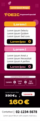 Enfasi del testo in rosso Ordinato e pulito Evento speciale TOEIC Promozione della scuola