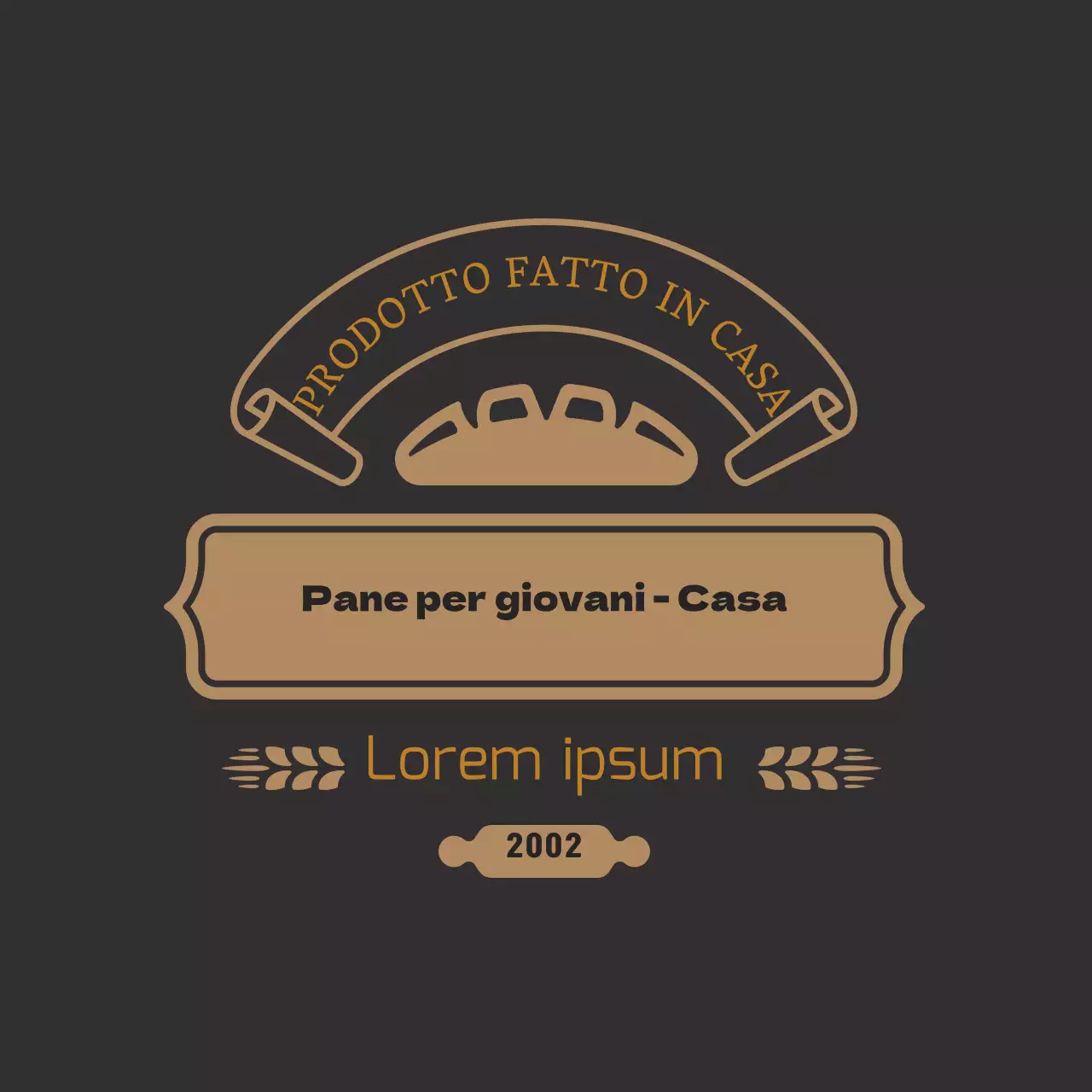 Etichetta di pasticceria vintage con acetosella