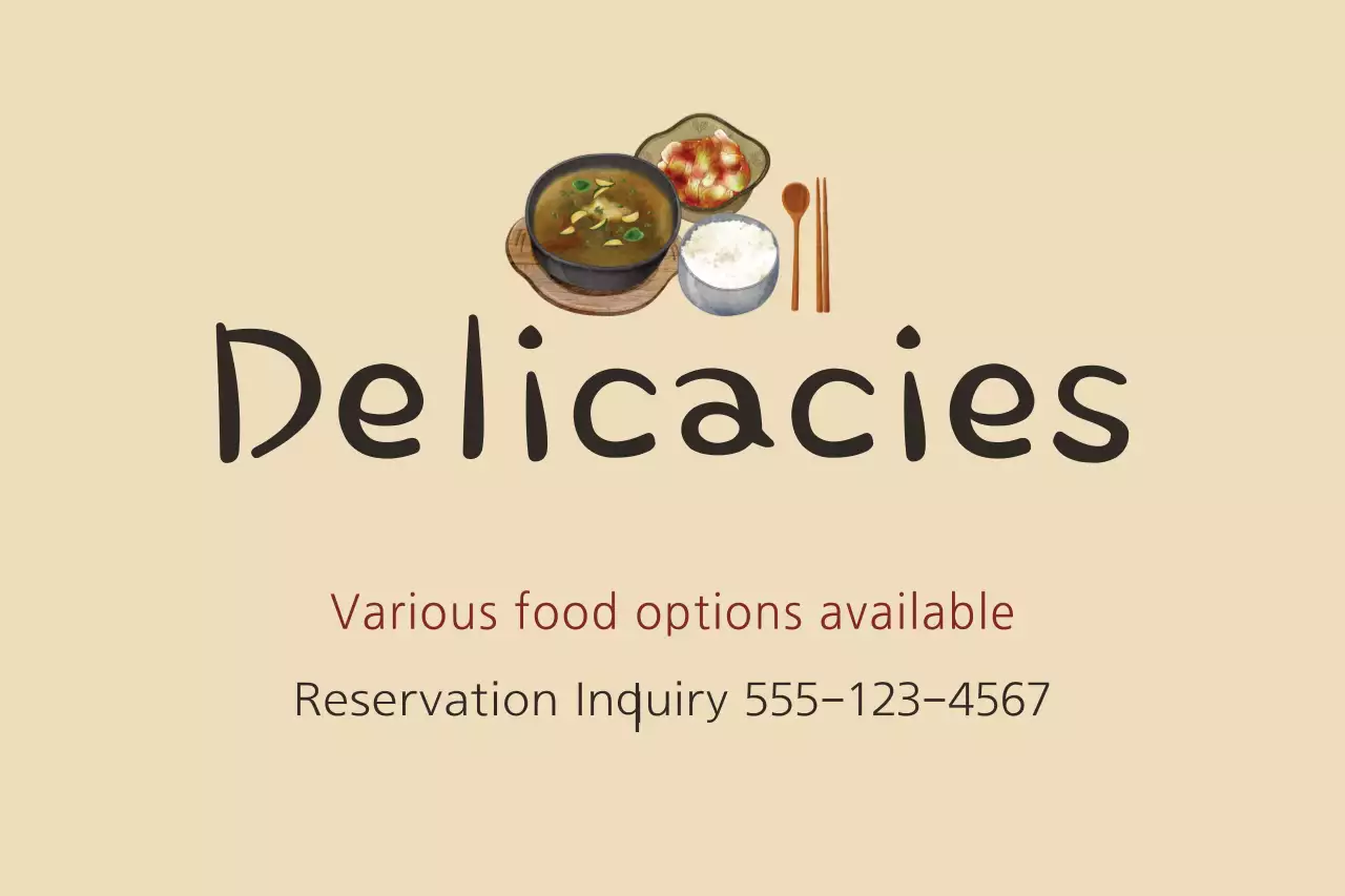 Beige Simple Food Promotion Banner