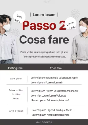 Avvisi di corona grigi e puliti