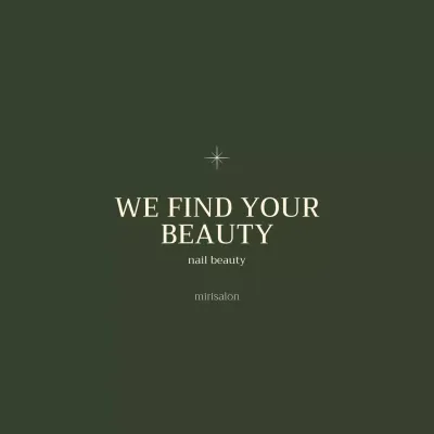 Desain toko seni kuku dengan frasa sederhana dan sentimental