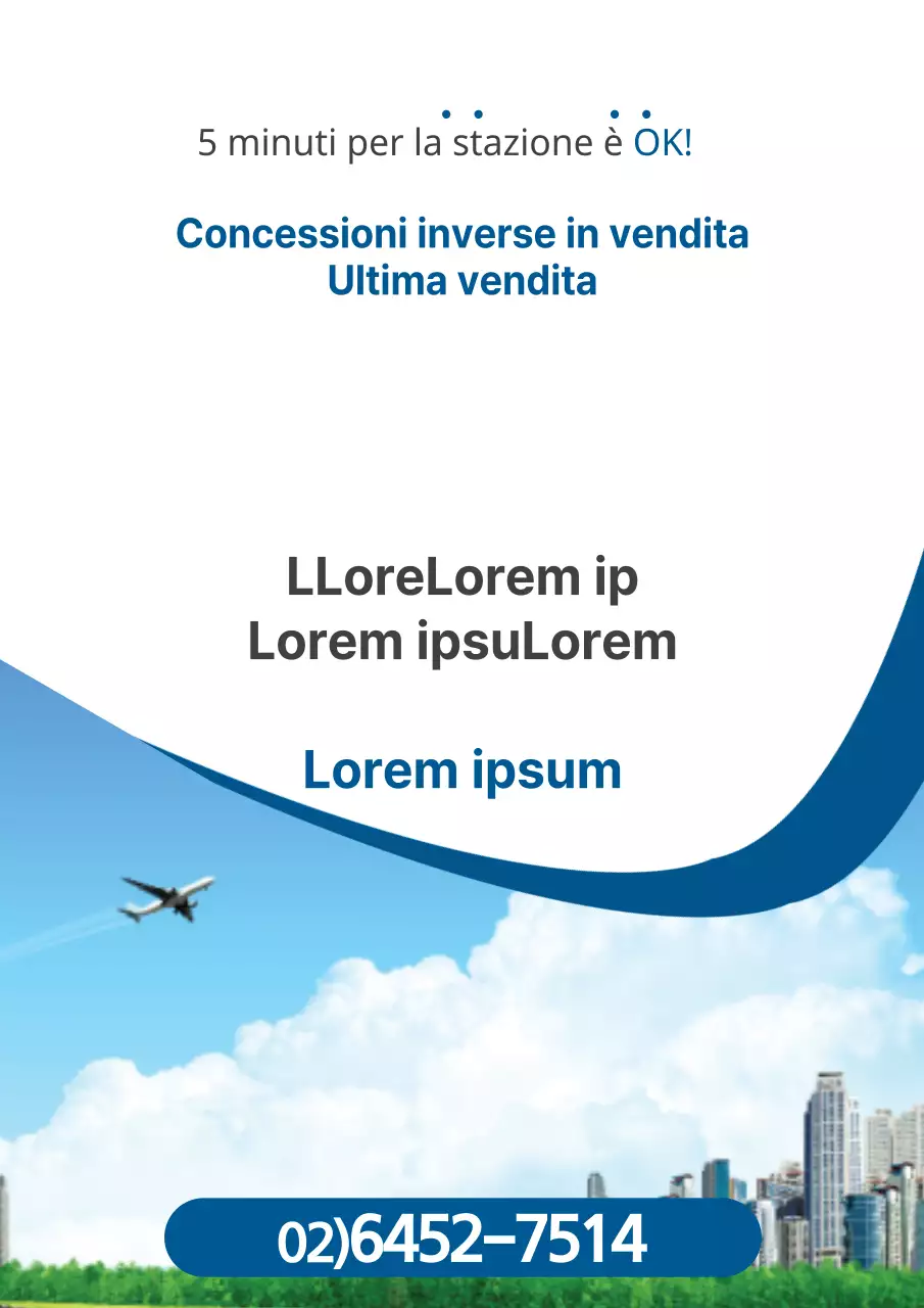 Promuovere sconti sulla proprietà con una foto di una villa blu e verde