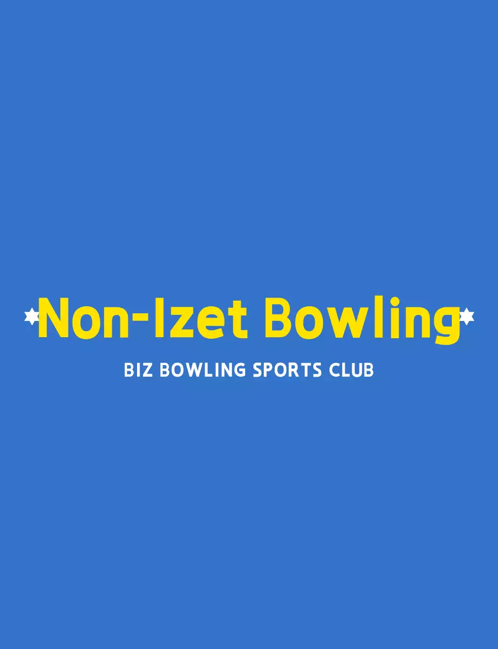 Ilustrasi bowling yang bersih dan logo lambang berwarna biru muda, putih dan kuning, ditata untuk klub olahraga bowling.