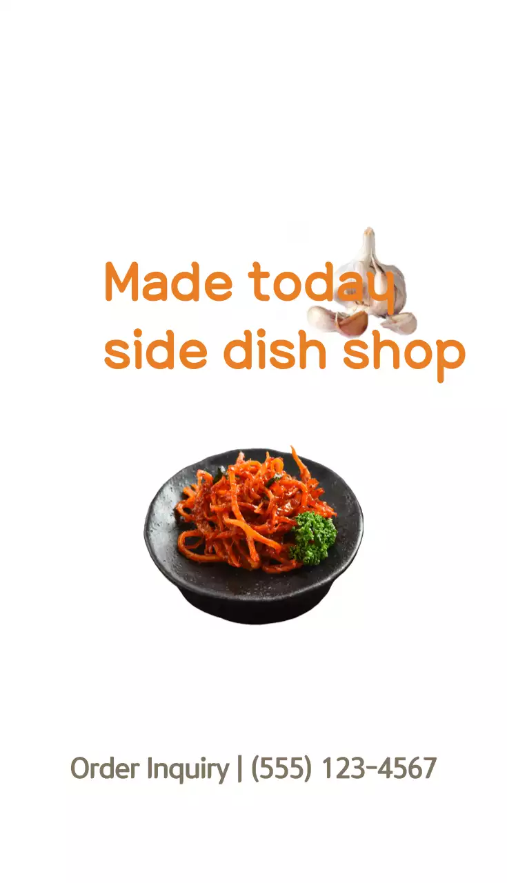 Kartu Nama Promosi Makanan Tradisional Orange