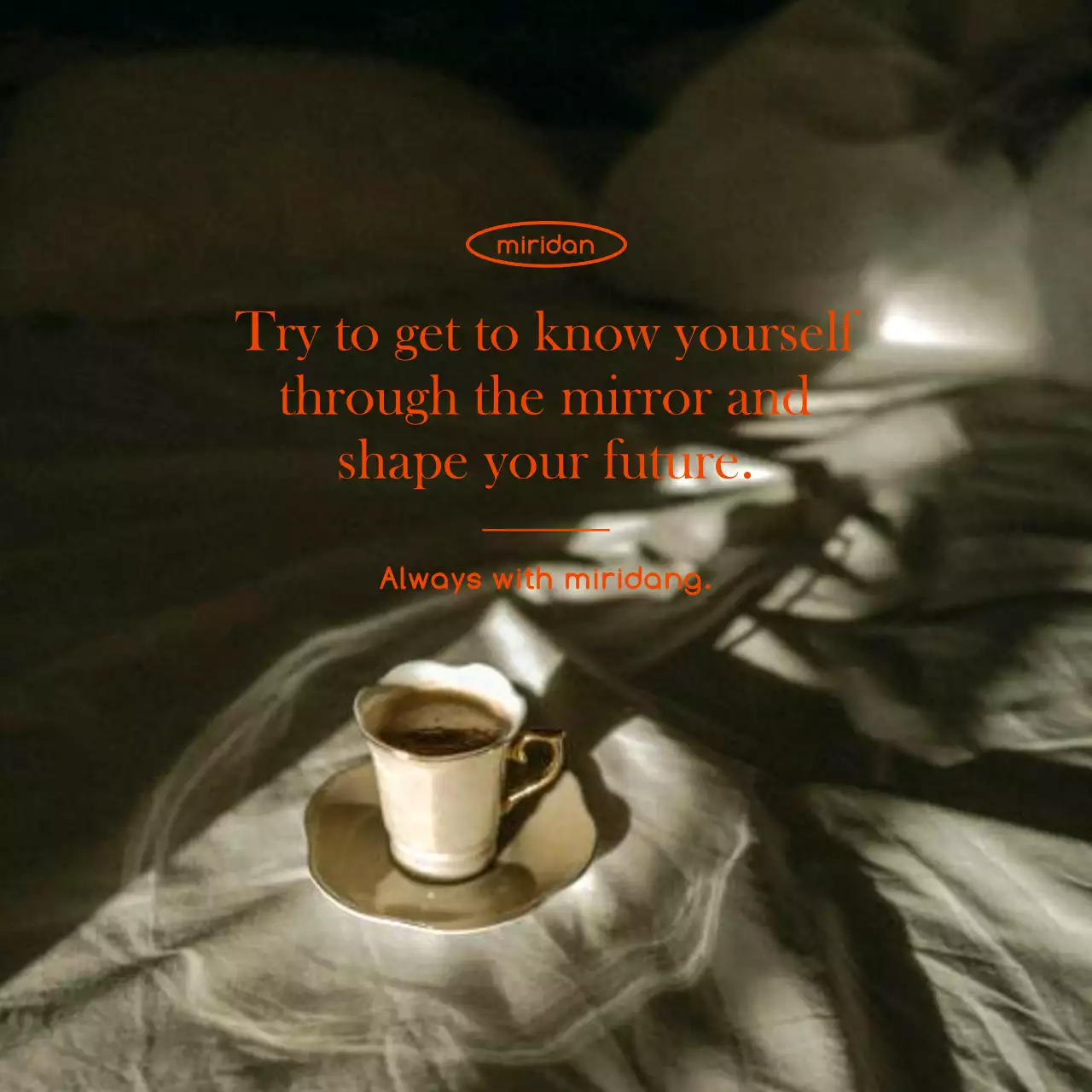 Style cafe merchandise and promotions with an emotional and simple combination of cafe photos and text.