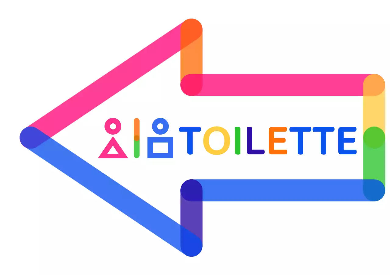 Guida ai pittogrammi della toilette in stile icona colorata e simpatica