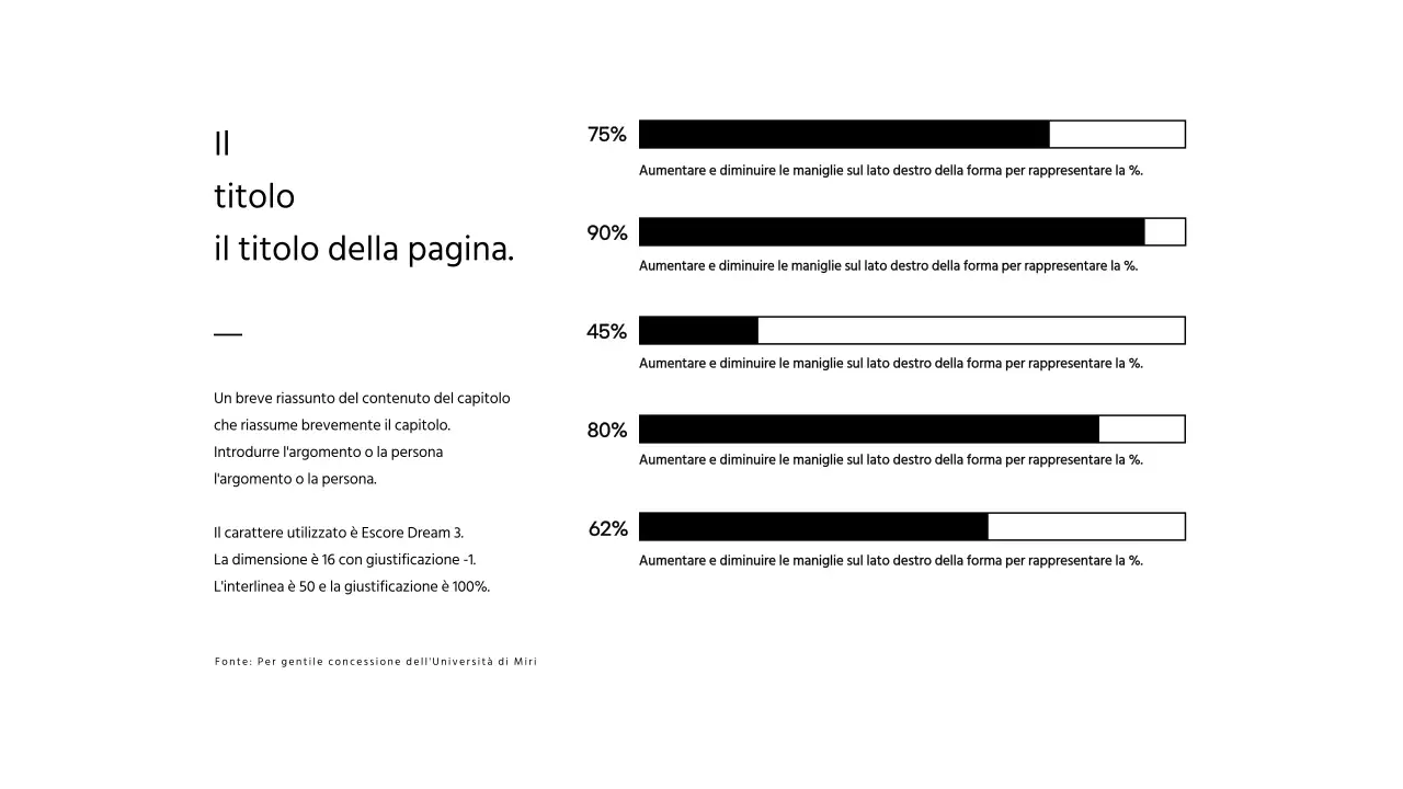 Semplice grafico a barre in bianco e nero