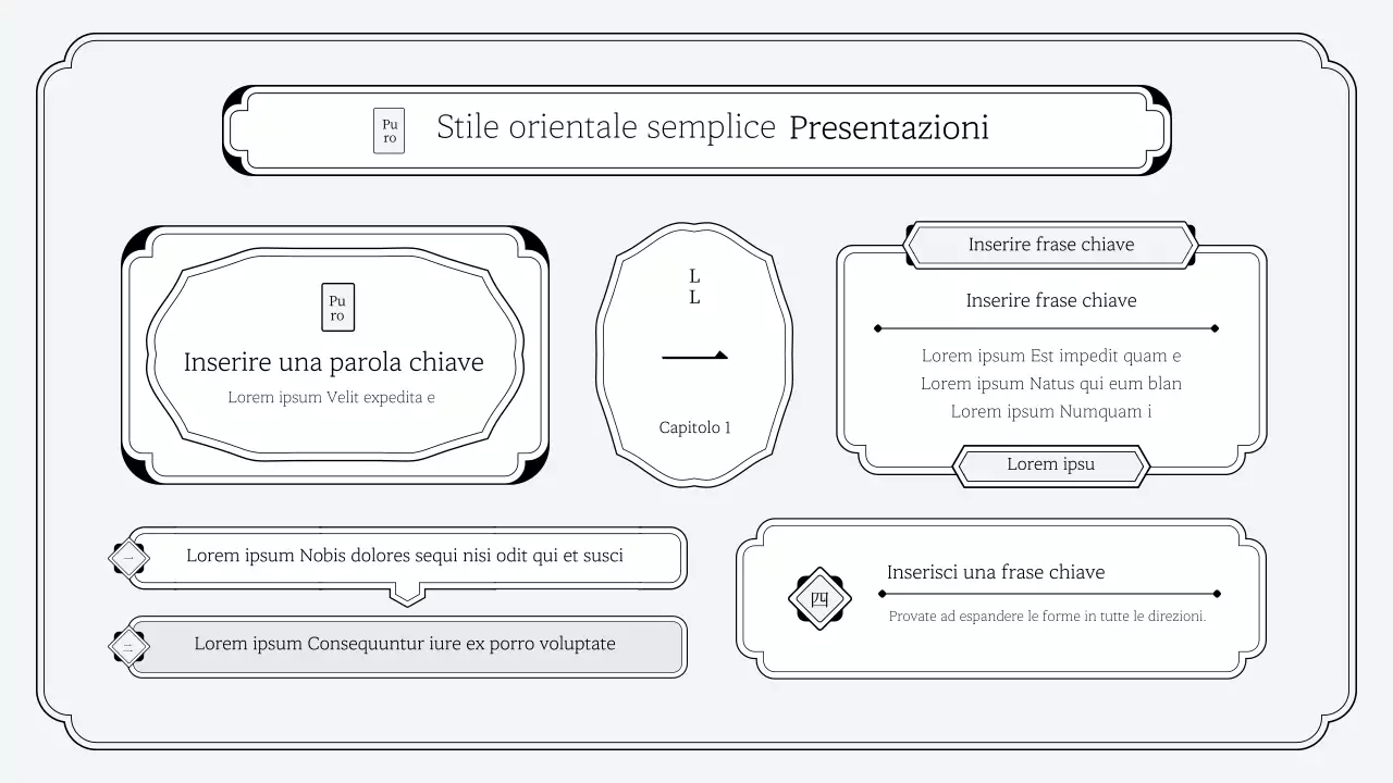 Semplice kit di presentazione in stile orientale
