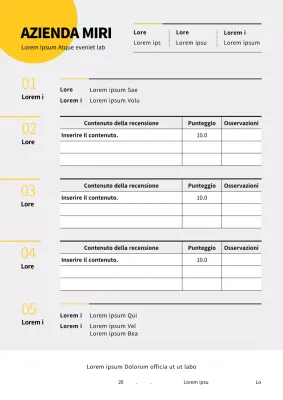 Semplice relazione di fattibilità di un nuovo progetto in giallo e grigio