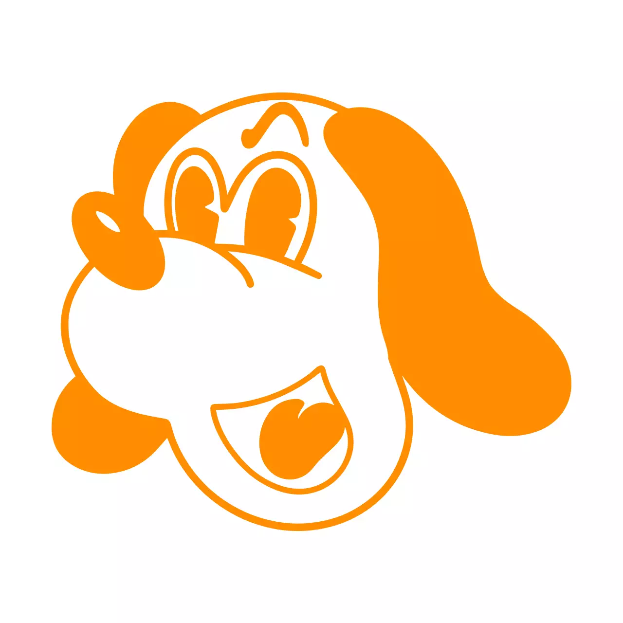 Children's athletic organization with comic cartoon puppy illustration concept