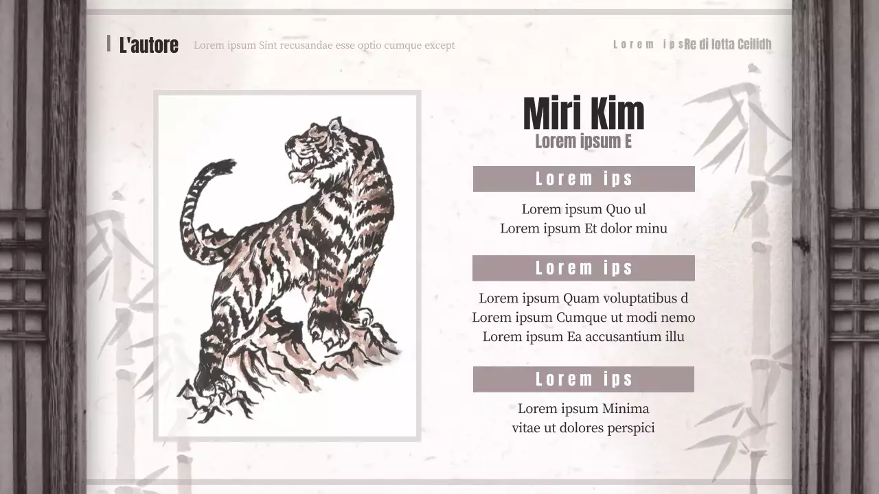 Proposta di webtoon di saghe di wrestling di concetto orientaleggiante marrone e beige