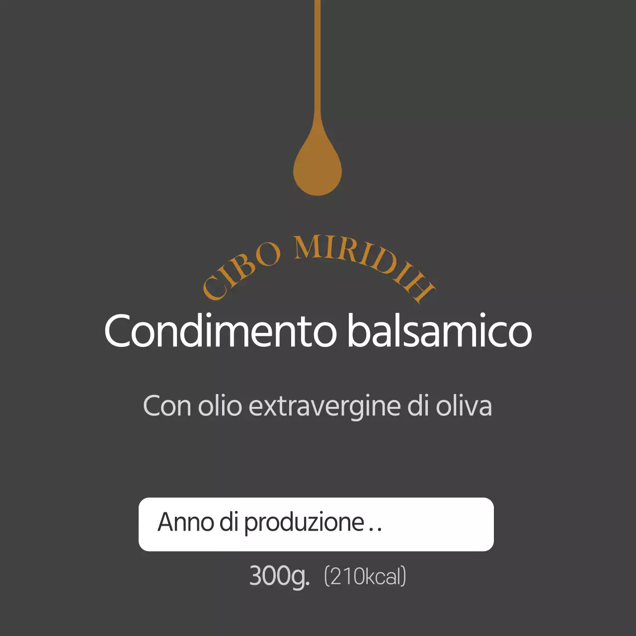 Adesivo nero per condimento balsamico semplice