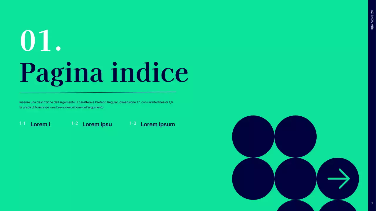 Semplice rapporto sulle prestazioni del primo semestre con cerchi blu e verdi