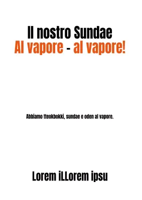 Promuovete il vostro ristorante con un testo in nero e rosso in evidenza