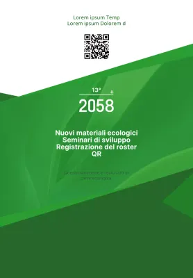 Stile di layout del testo semplice con colori verde e bianco Informazioni sui seminari di sviluppo verde