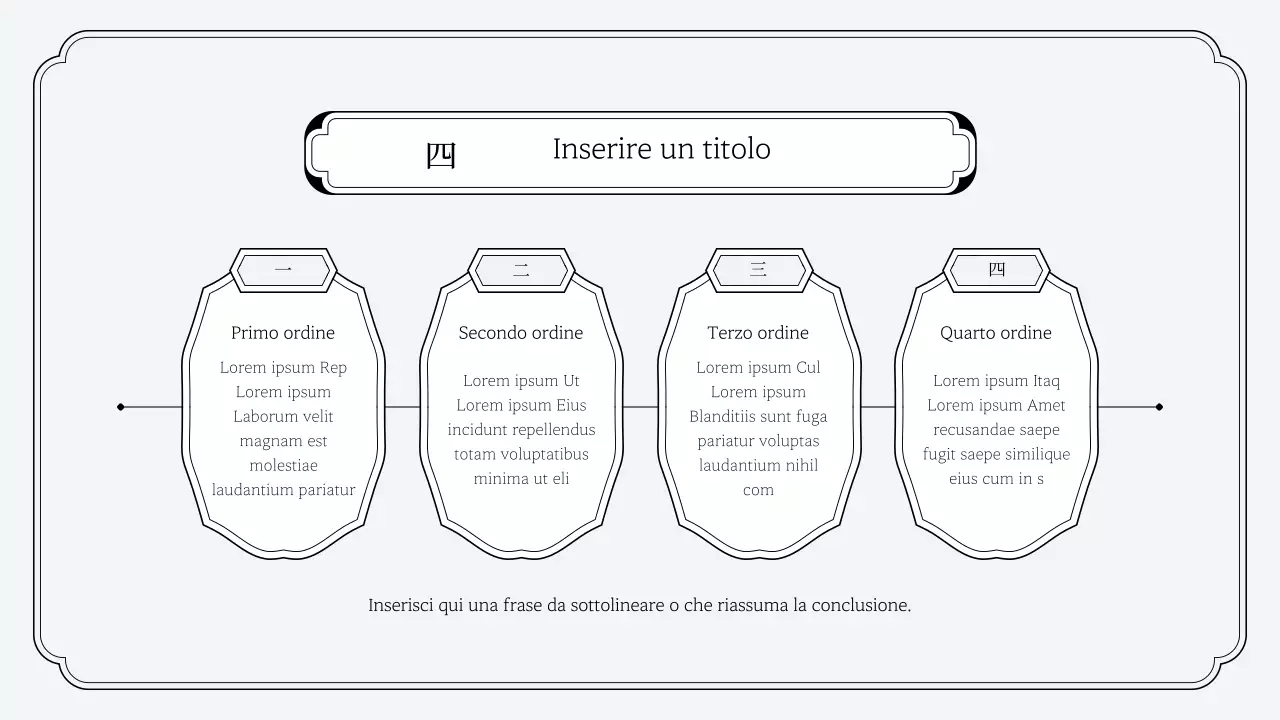 Semplice kit di presentazione in stile orientale