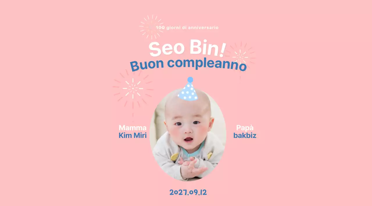 Cornice per foto del centesimo compleanno in colori pastello