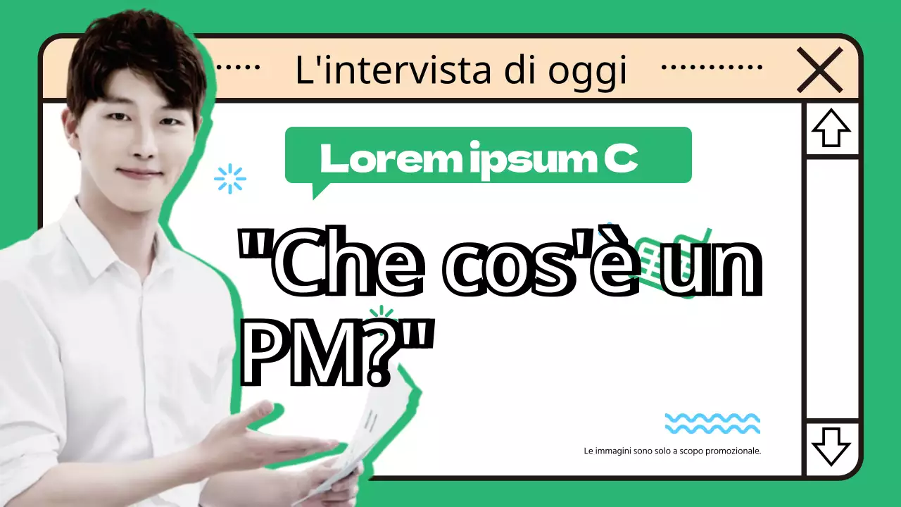 Intervista in un tema di finestra internet verde e pulito