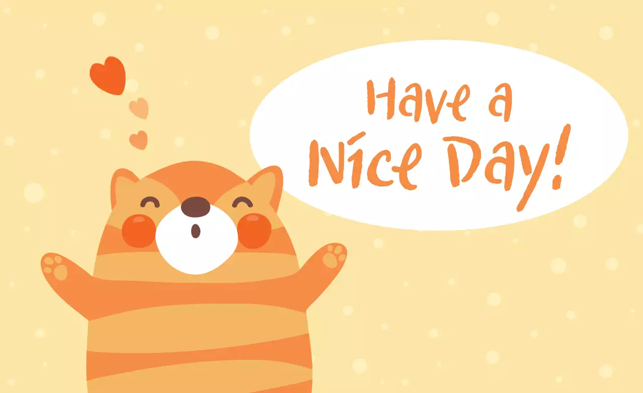 Orange Simple Greeting Card Banner