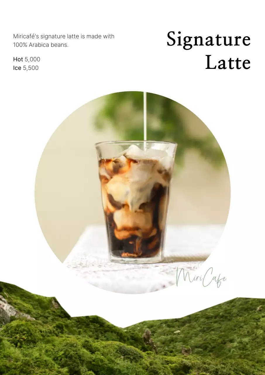 Desain kafe dengan tampilan yang bersih