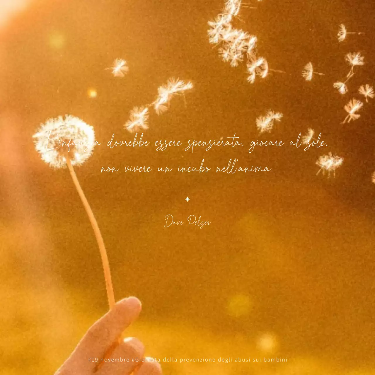 Citazioni dietro la foto Concetto: Giornata di prevenzione degli abusi sui minori