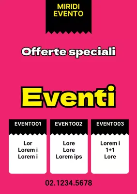 Volantino che promuove un evento di vendita speciale con semplici accenti rossi