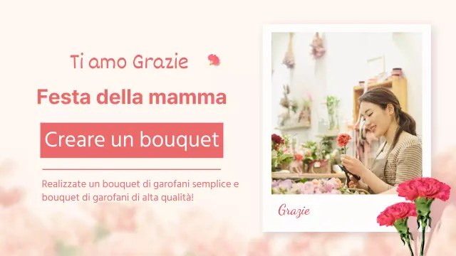 Creare un bouquet ordinato di garofani rosa per la festa della mamma