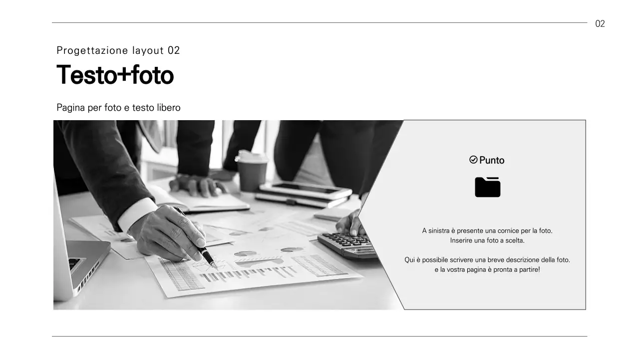 Un semplice rapporto di lavoro in bianco e nero