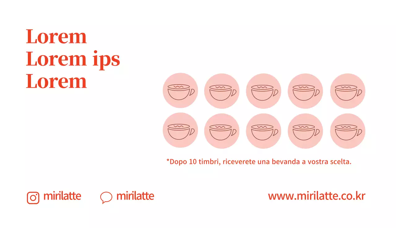 Arancione illustrazione logo pulito caffè caffè coupon