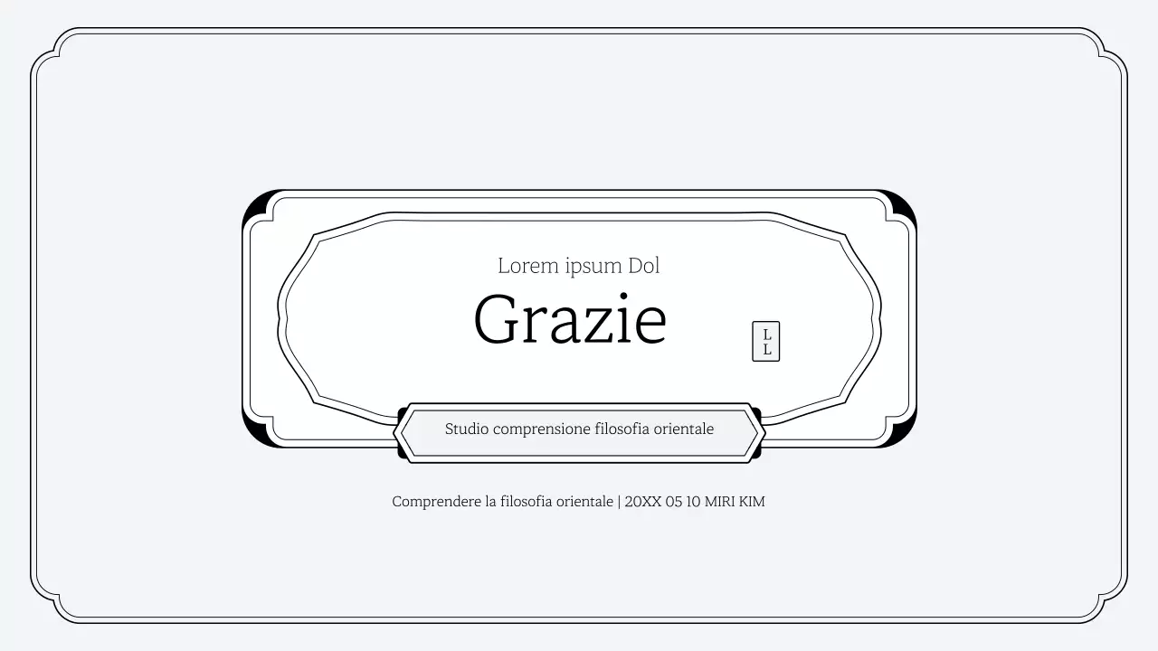 Semplice kit di presentazione in stile orientale