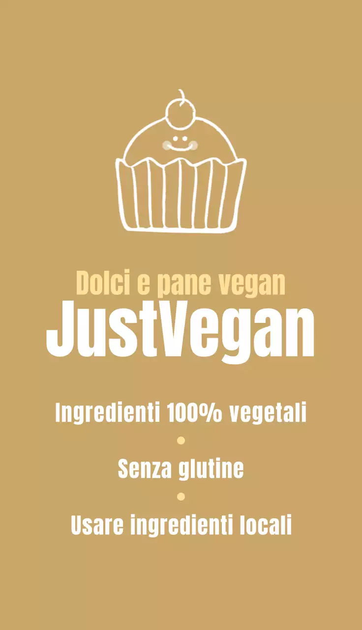 Promuovete la vostra pasticceria con una simpatica illustrazione di cupcake bianchi e gialli.