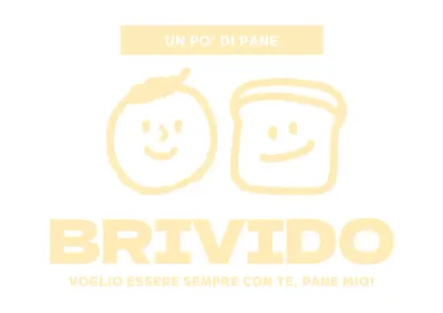 Design pulito di una panetteria con un simpatico umano giallo e un'illustrazione di pane