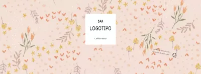 Motivo floreale illustrato beige